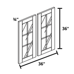 Glass Door 36"x36"x¾" (Set of 2)
