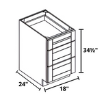 3 Drawers 18"x34½"x24" Base Cabinet