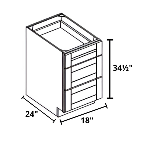 Drawer 18"x34½"x24" Base Cabinet