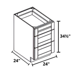 3 Drawers 24"x34½"x24" Base Cabinet