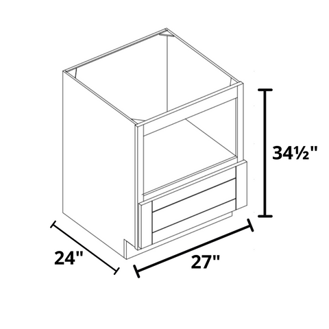 Microwave 27"x34½"24" Base Cabinet