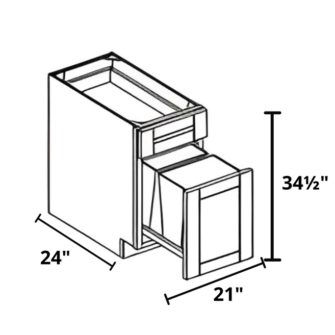 Pull Out for Trash 21"x34½"x24" Base Cabinet