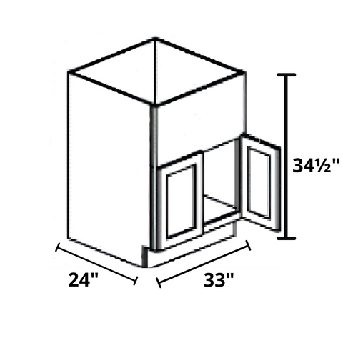 Farm Sink 33"x34½"x24" Base Cabinet (Fixture 30"x10")