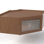 Bridge Diagonal Corner w/ Glass Door 24"x12"x12" Wall Cabinet