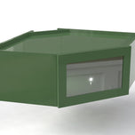 Bridge Diagonal Corner w/ Glass Door 24"x12"x12" Wall Cabinet