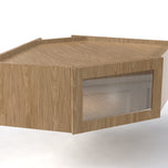 Bridge Diagonal Corner w/ Glass Door 24"x12"x12" Wall Cabinet