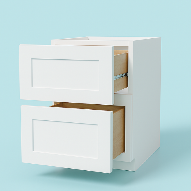 2 Drawers 36"x 34½"x24" - Base Cabinet - White