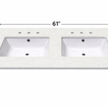 Vanity Top - 61"x22"x3/4" - Double Sink