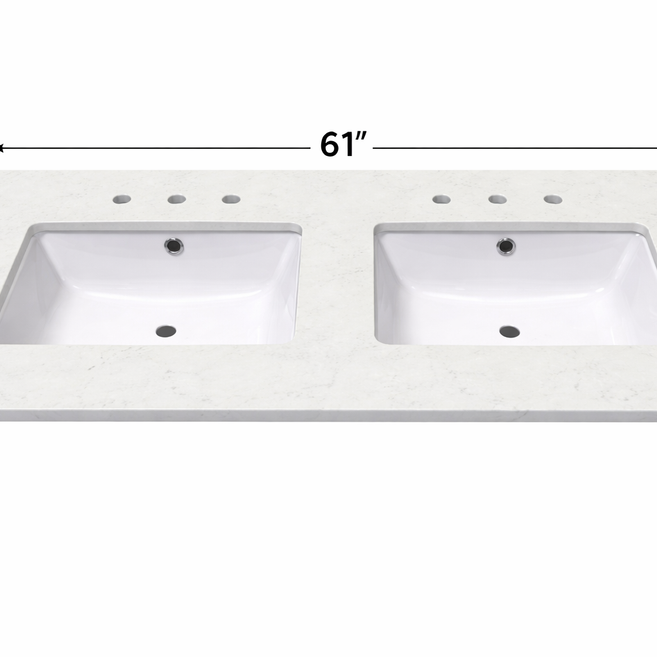 Vanity Top - 61"x22"x3/4" - Double Sink
