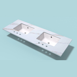 Vanity Top - 61"x22"x3/4" - Double Sink