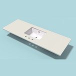 Vanity Top - 61"x22"x3/4" - Single Sink