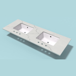 Vanity Top - 61"x22"x3/4" - Double Sink