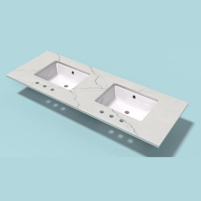 Vanity Top - 61"x22"x3/4" - Double Sink