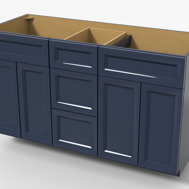 Double Sink Vanity VSD 60"x34½"x21" 3-Drawer´s / 2-Doors (L/R)