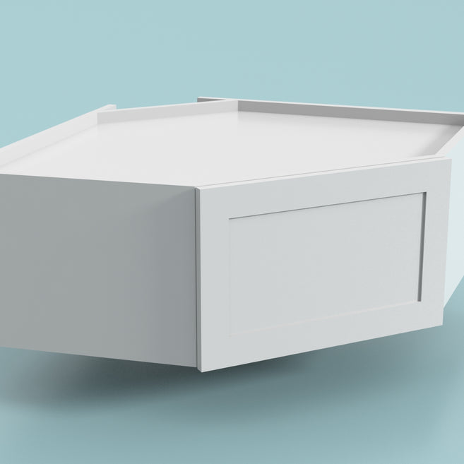 Bridge Diagonal Corner w/ Wood Door 24"x12"x12" Wall Cabinet