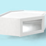 Bridge Diagonal Corner w/ Glass Door 24"x12"x12" Wall Cabinet