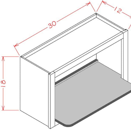 Wall Microwave Cabinet 30/18