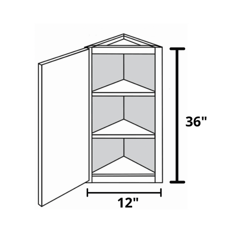 Angle Wall Cabinet 12"x36"