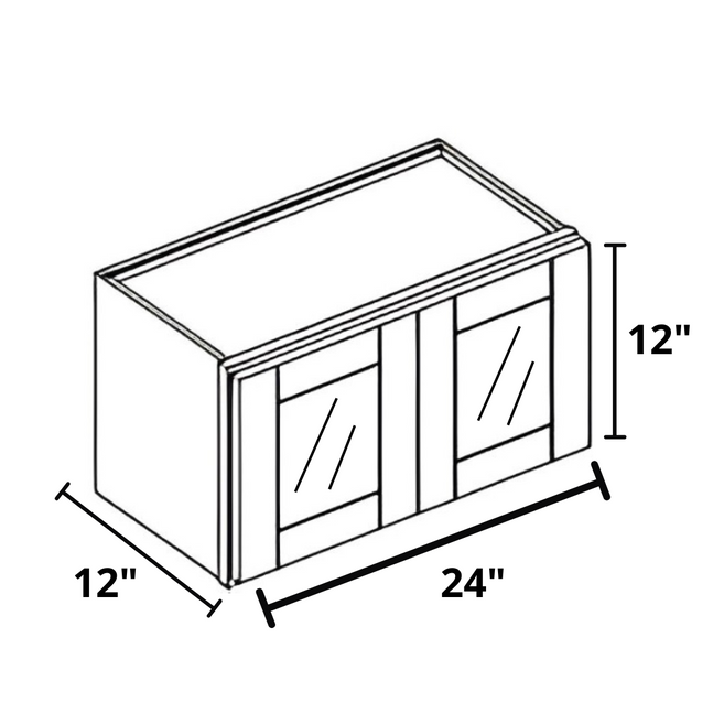 Bridge Wall Cabinet 24"x12"x12"