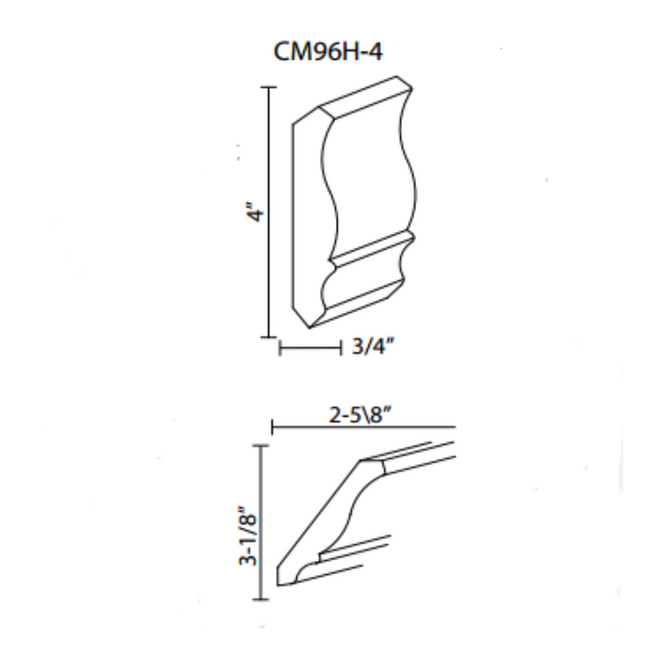 Crown Molding CCM2 2½"x96"x¾"