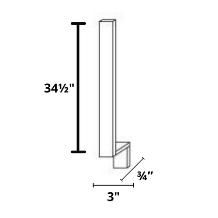 Base Filler 3"x34½"x¾"