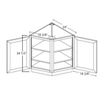 Angle Base Cabinet 24"x34½"x24"