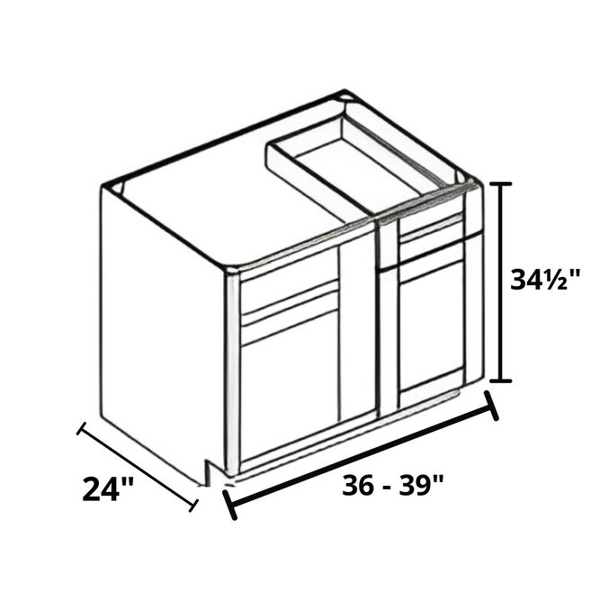 Blind Base Cabinet 36"-39"x34½"x24"