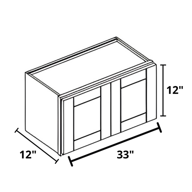 Bridge Wall Cabinet 33"x12"x12"