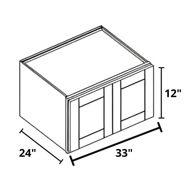 Above the Fridge/Stove 33"x12"x24" Wall Cabinet