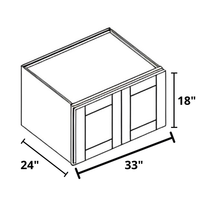 Above the Fridge/Stove 33"x18"x24" Wall Cabinet