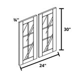 Glass Door 24"x30"x¾" (Set of 2)