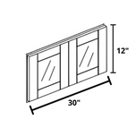 Glass Door 30"x12"x¾" (Set of 2)