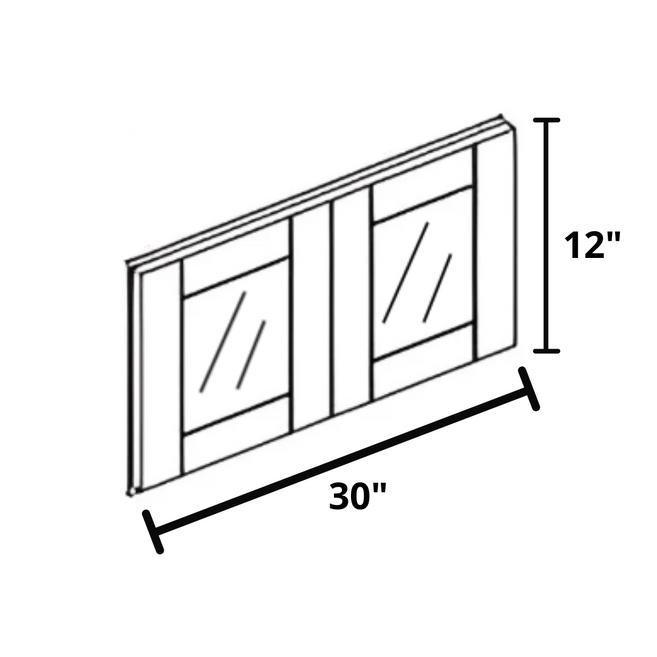 Glass Door 30"x12"x¾" (Set of 2)