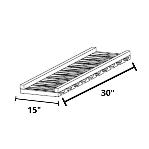 Glass Rack White Shaker 15"x30"