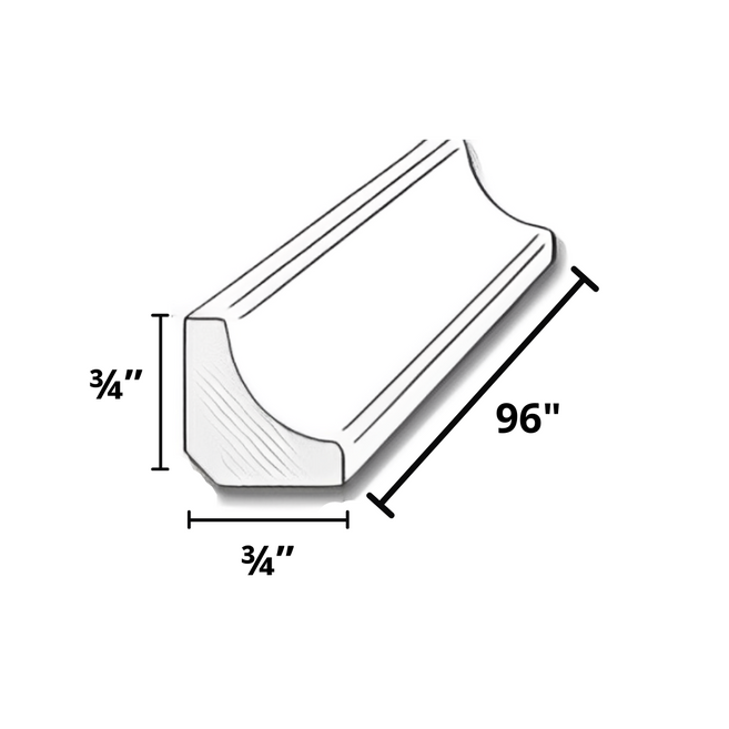 Inset Corner Molding ¾"x96"x¾"