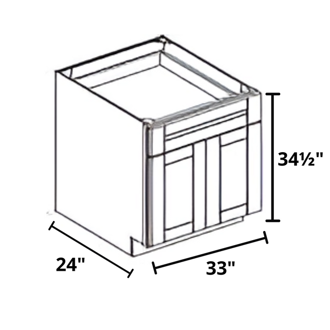 Base Cabinet 33"x34½"x24"