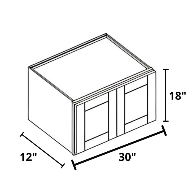 Above the Fridge/Stove 30"x18"x12" Wall Cabinet