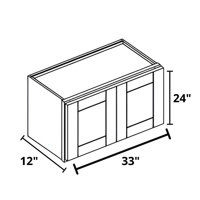 Above the Fridge/Stove 33"x24"x12" Wall Cabinet