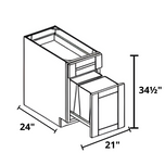 Pull Our for Trash 21"x34½"x24" Base Cabinet