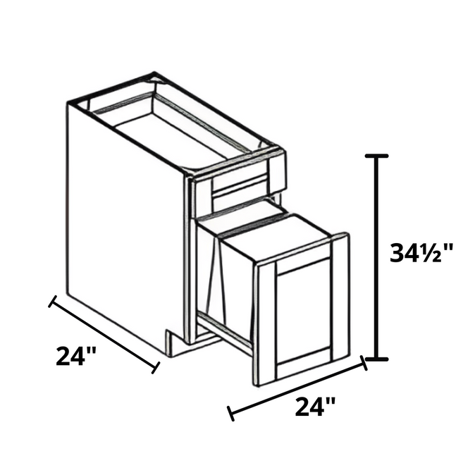 Pull Out for Trash 24"x34½"x24" Base Cabinet