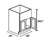 Farm Sink 30"x34½"x24" Base Cabinet (Fixture 27"x10")