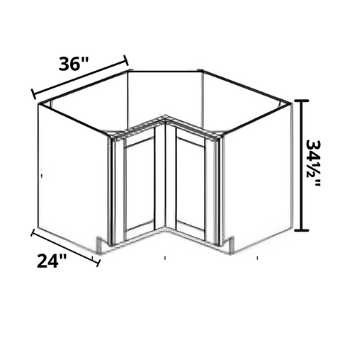 Lazy Susan - Corner 36"x34½"x24" Base Cabinet