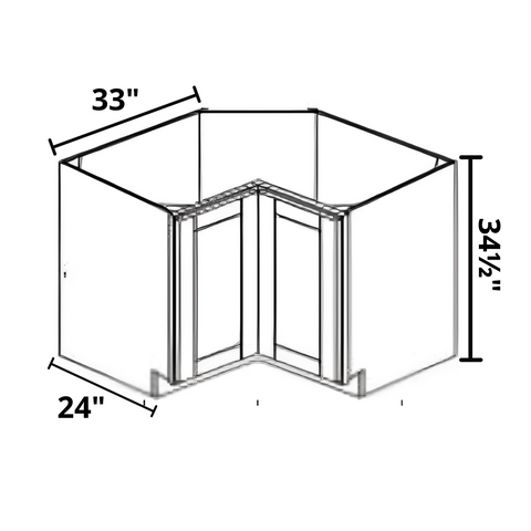 Lazy Susan - Corner 33"x34½"x24" Base Cabinet