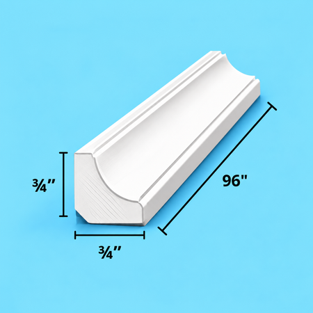 Inset Corner Molding ¾"x96"x¾"
