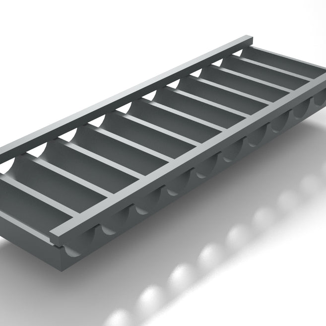 Glass Rack White Shaker 36"x15"