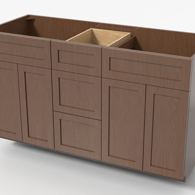 Double Sink Vanity VSD 60"x34½"x21" 3-Drawer´s / 2-Doors (L/R)
