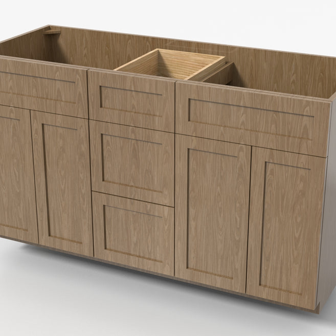 Double Sink Vanity VSD 60"x34½"x21" 3-Drawer´s / 2-Doors (L/R)