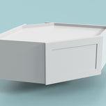 Bridge Diagonal Corner w/ Wood Door 24"x12"x12" Wall Cabinet