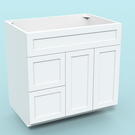 Vanity Sink 30"x34½"x21" Base Cabinet (drawers and door)