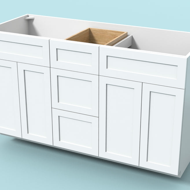 Vanity VSD 60"x34½"x21" Double Sink Base Cabinet